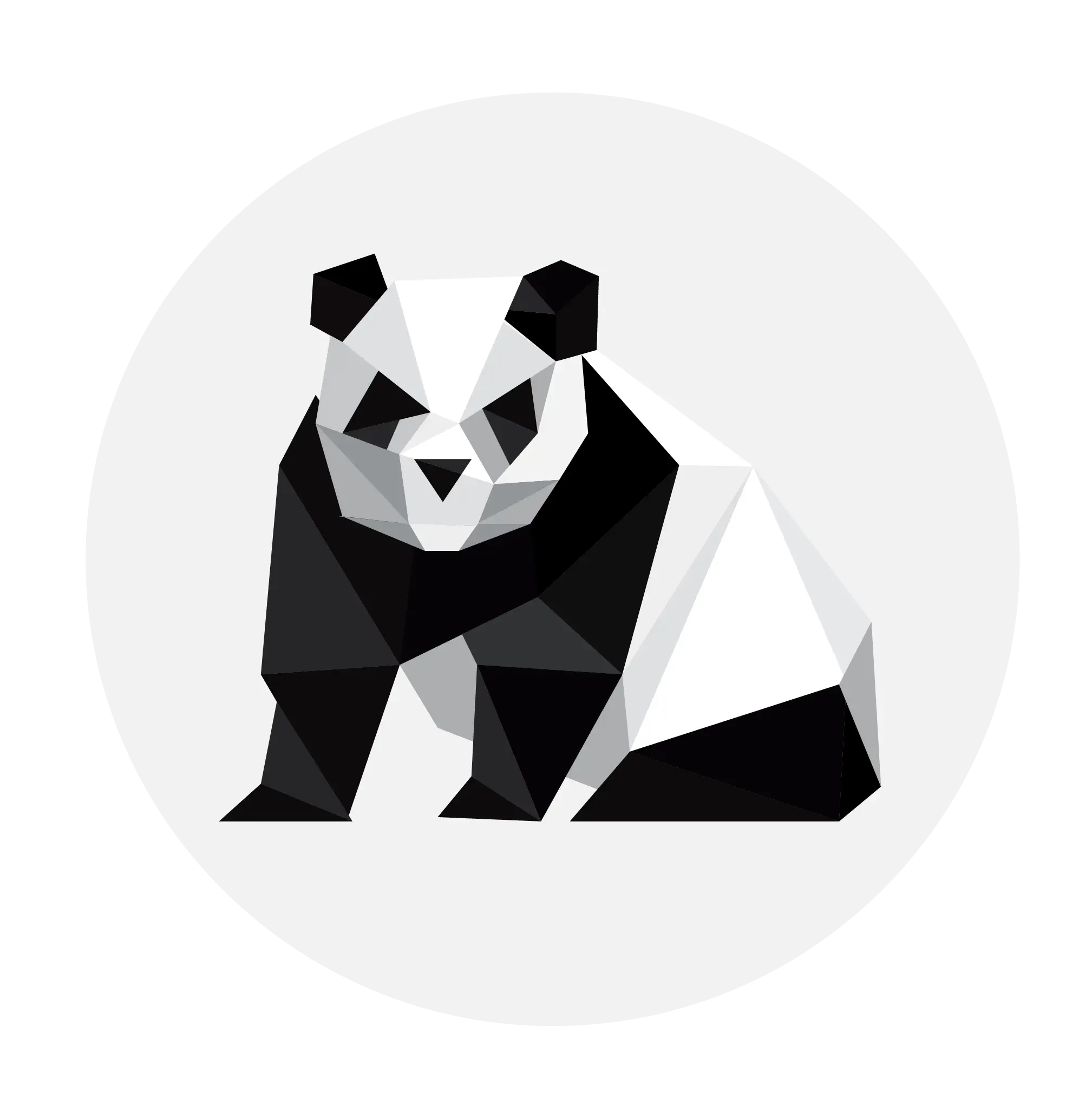 Geometric Panda Illustration