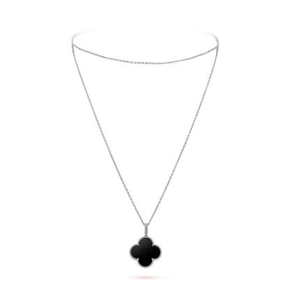 Elegant Necklace with Black Pendant