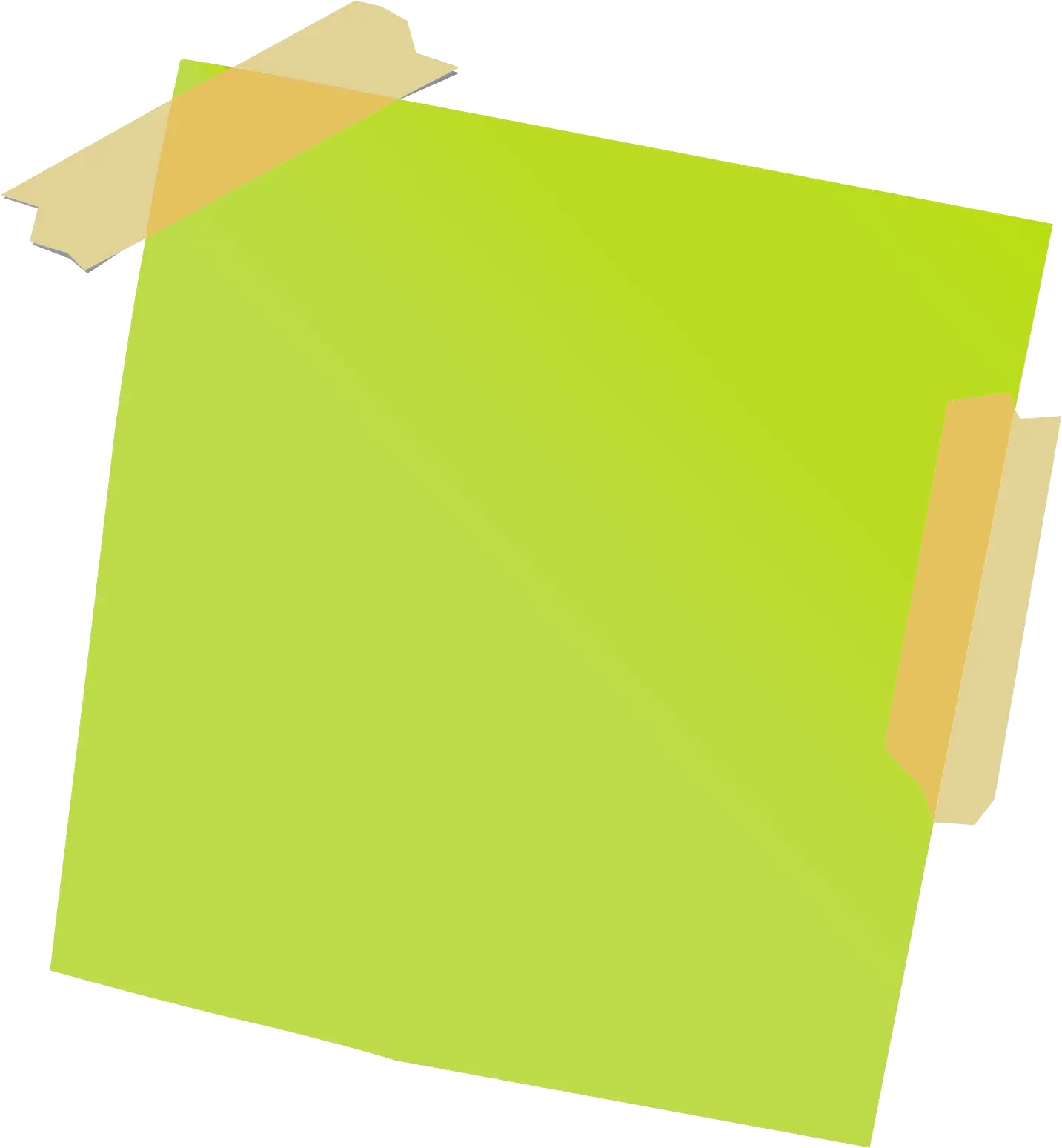 Green Sticky Note with Tape