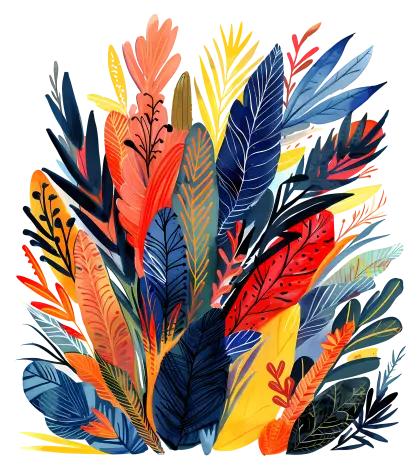 Colorful Leaves Illustration