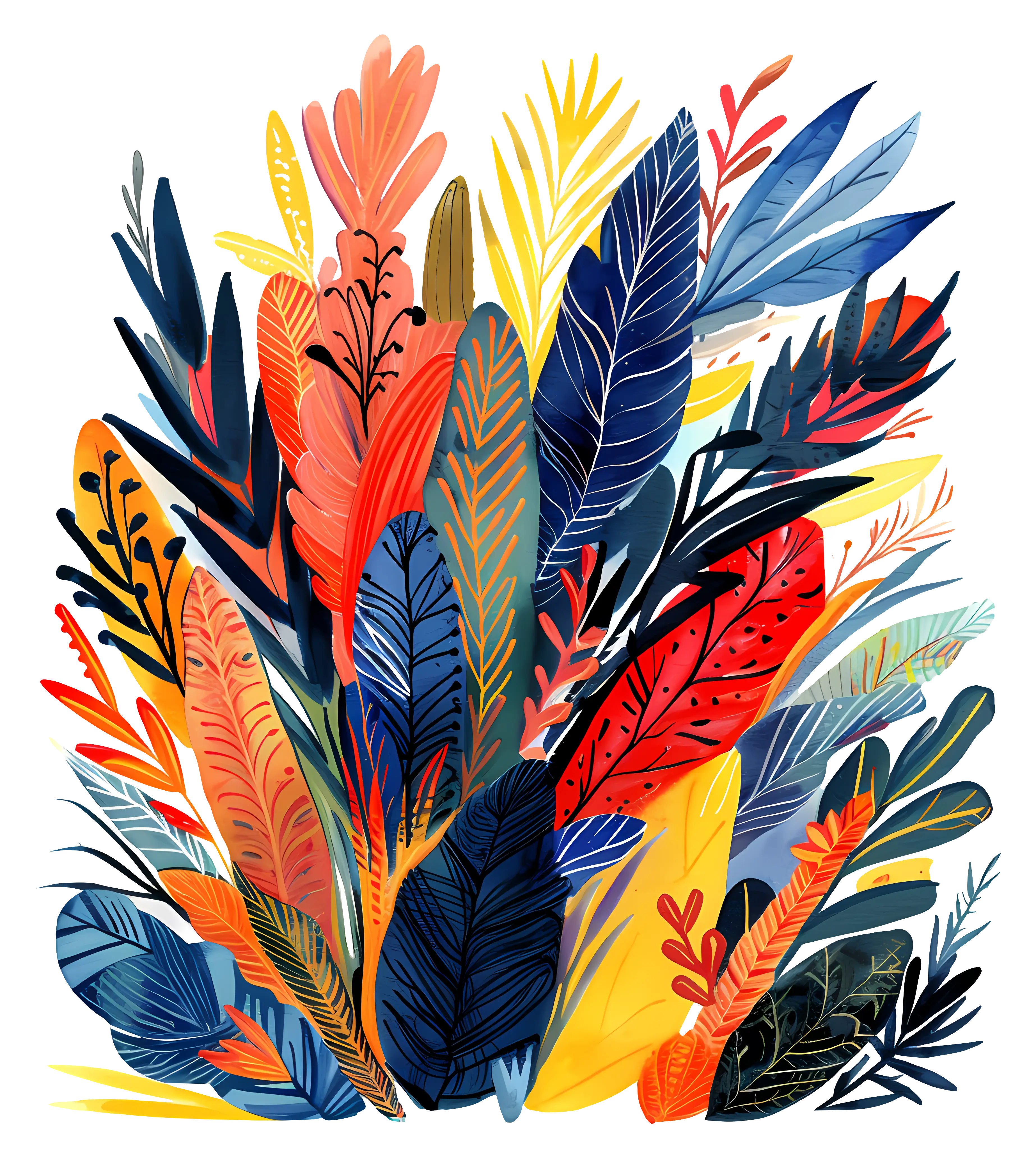 Colorful Leaves Illustration