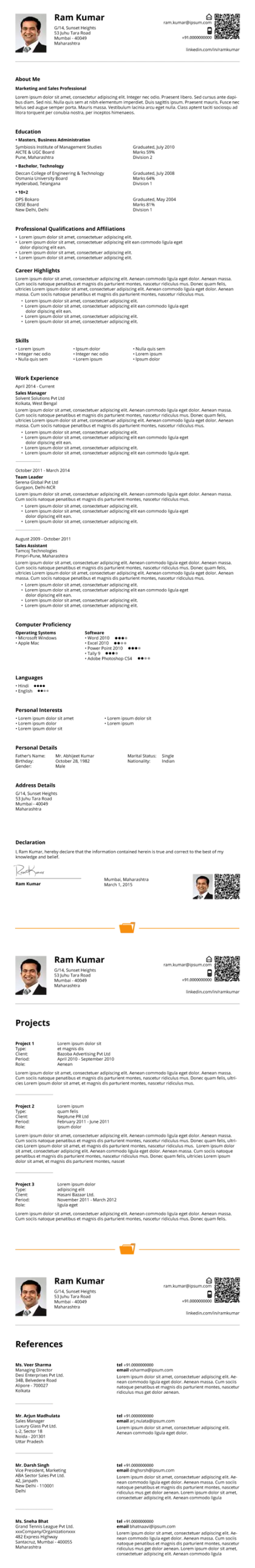 Professional Resume Document
