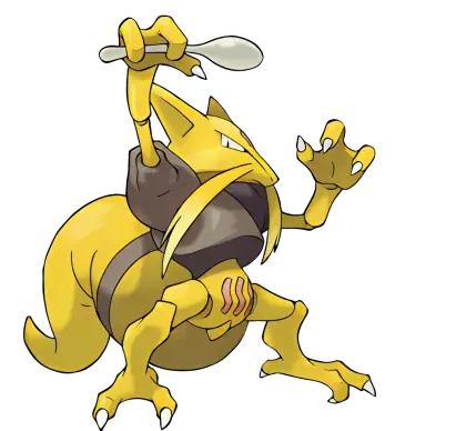 Alakazam Holding Spoon Illustration