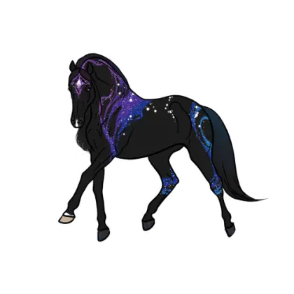 Galaxy-Themed Fantasy Horse