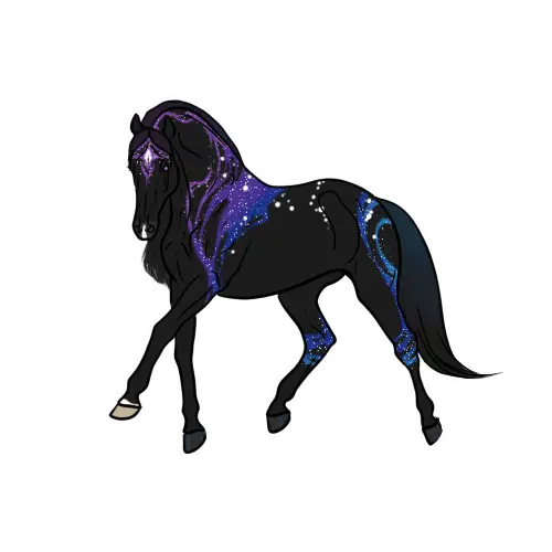 Galaxy-Themed Fantasy Horse