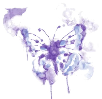 Watercolor Purple Butterfly Art