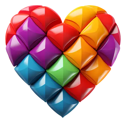 Colorful Geometric Heart