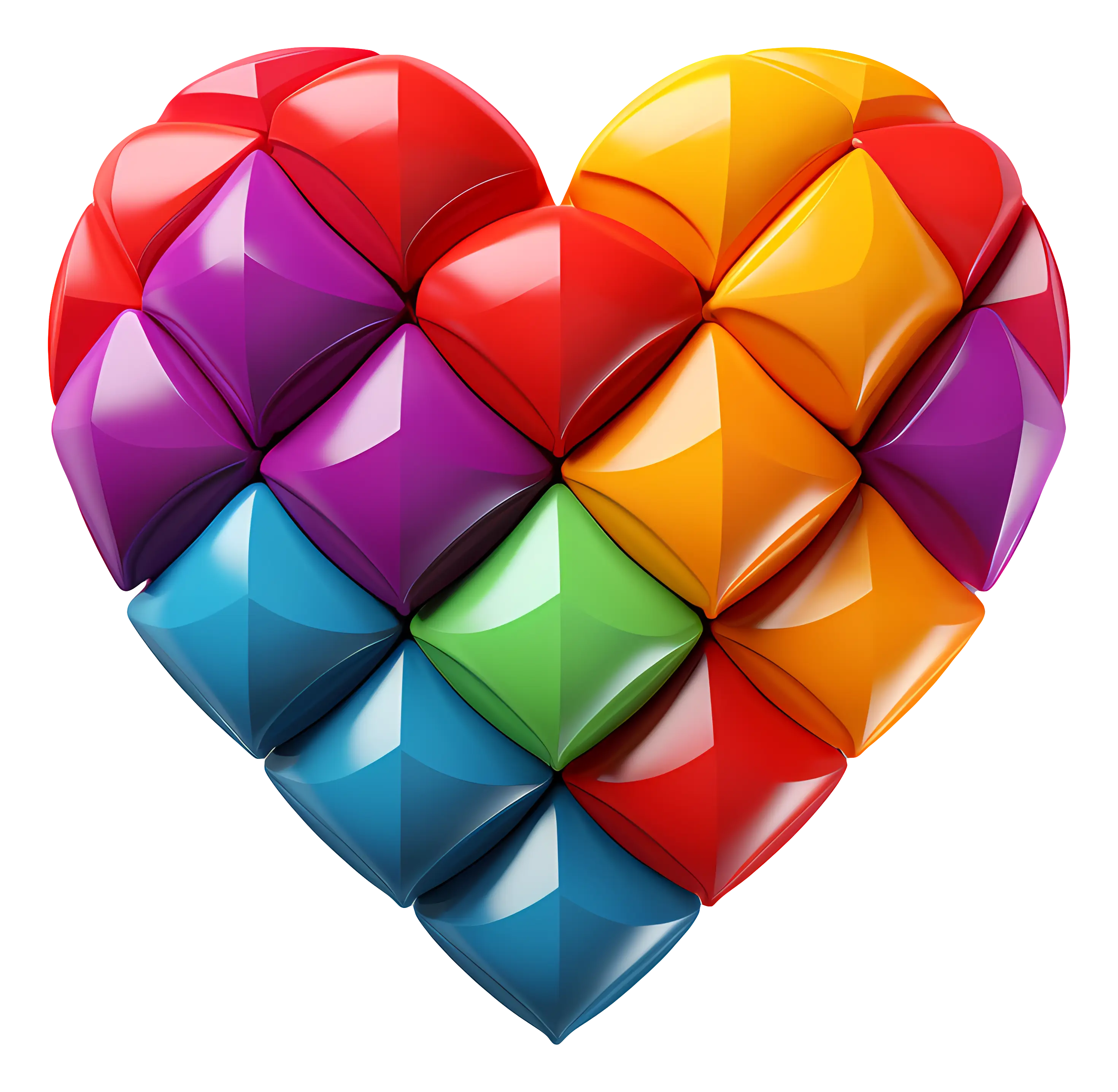 Colorful Geometric Heart