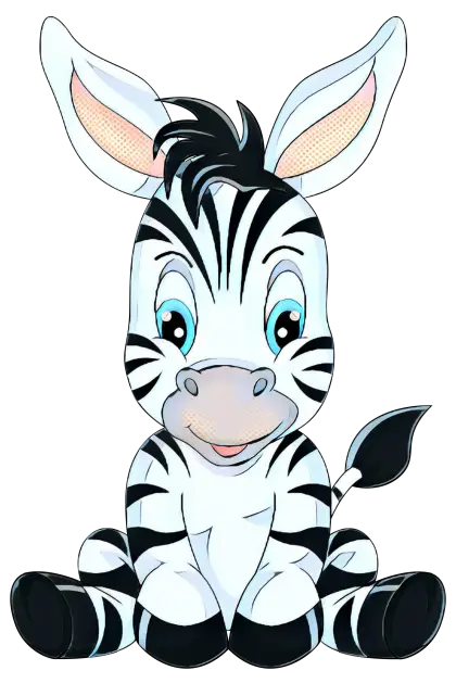 Playful Cartoon Zebra Illustration