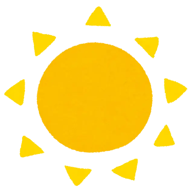 Bright Yellow Sun Illustration