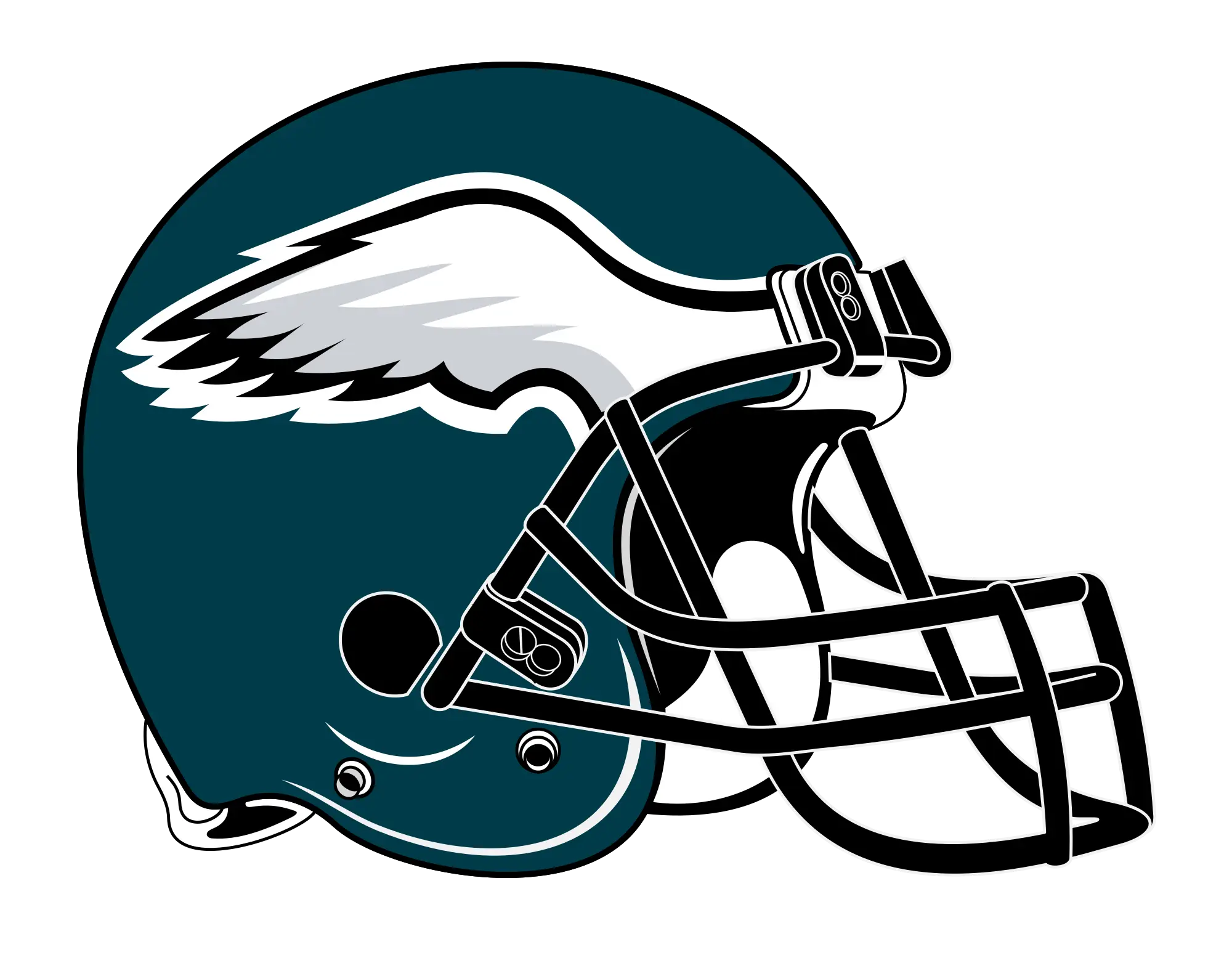 Football Helmet with Eagle Wing Design