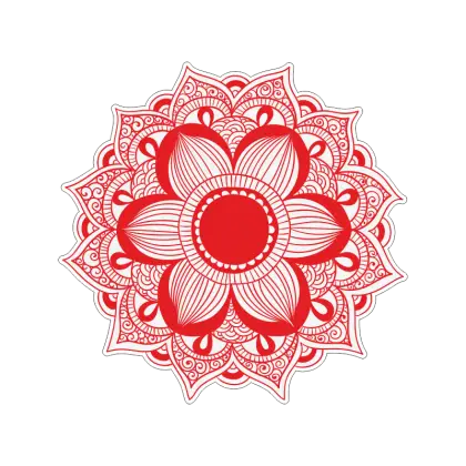 Red Mandala Pattern Illustration