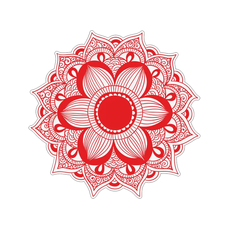 Red Mandala Pattern Illustration