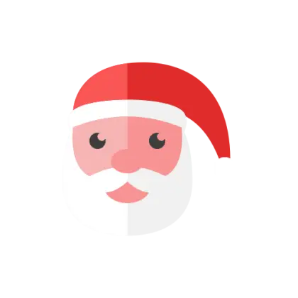 Santa Claus Face Icon for Christmas