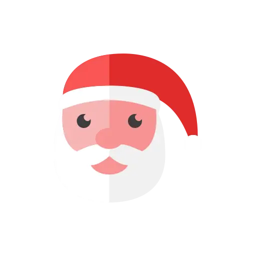 Santa Claus Face Icon for Christmas