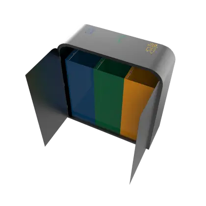 Modern Recycling Bin with Compartments