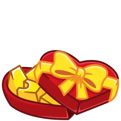 Heart-Shaped Chocolate Gift Box with Yellow Ribbon