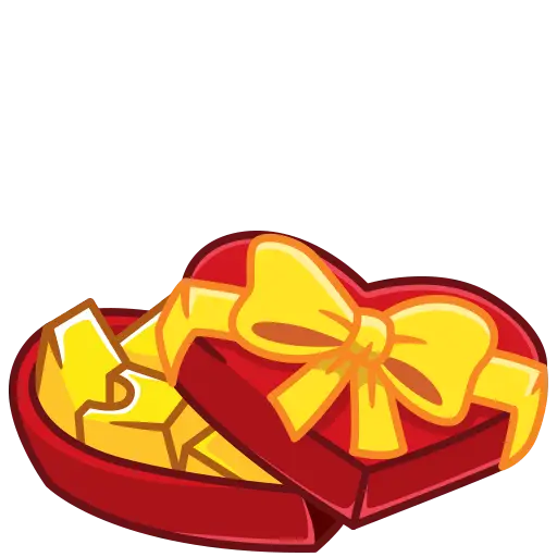Heart-Shaped Chocolate Gift Box with Yellow Ribbon