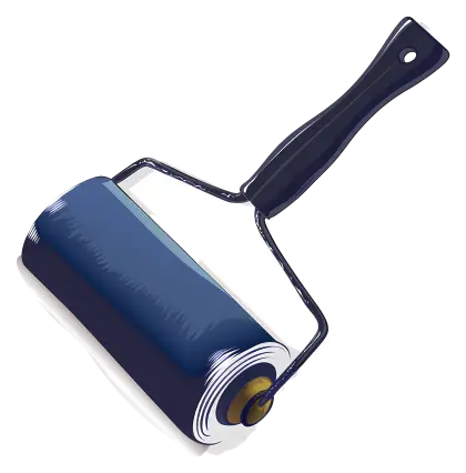 Blue Paint Roller