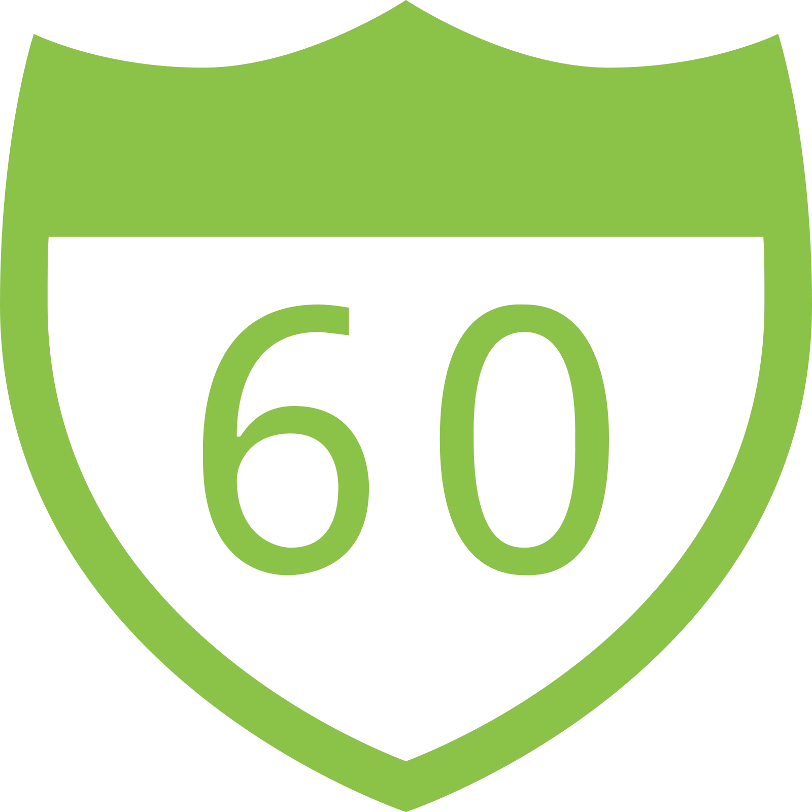 Highway Route 60 Road Shield Sign