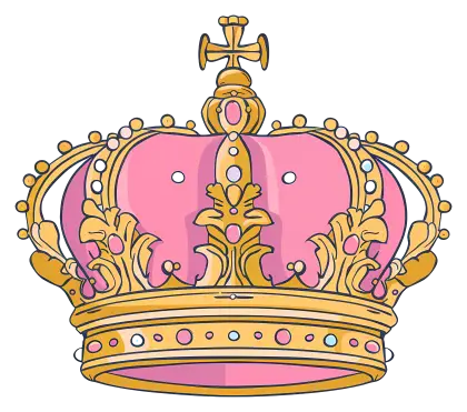 Pink Royal Crown Illustration