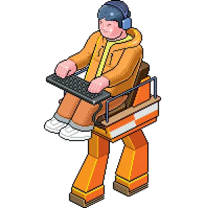 Pixel Art Gamer Character