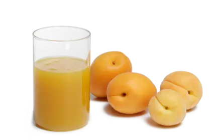 Glass of Apricot Juice with Apricots