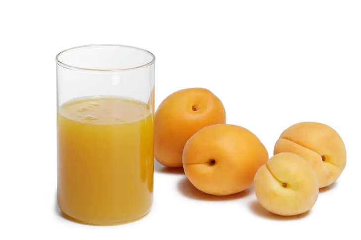 Glass of Apricot Juice with Apricots