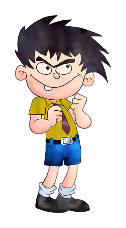 Mischievous Cartoon Boy