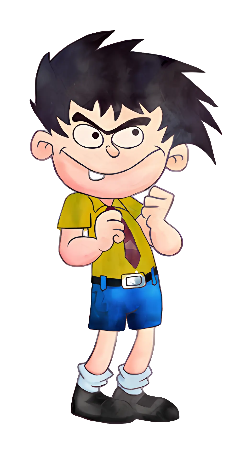 Mischievous Cartoon Boy