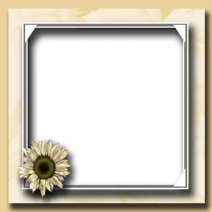 Elegant Sunflower Square Frame