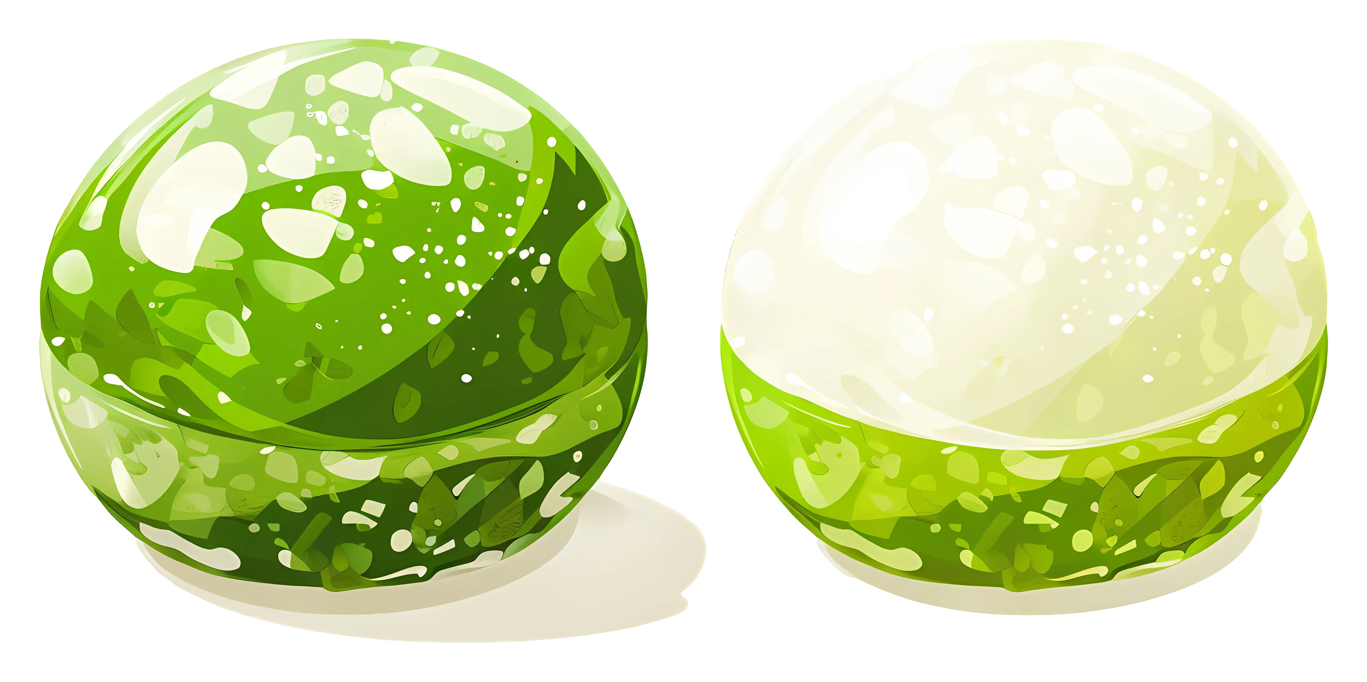 Green Candy Spheres with Glossy Finish