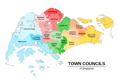 Town Councils of Singapore Map