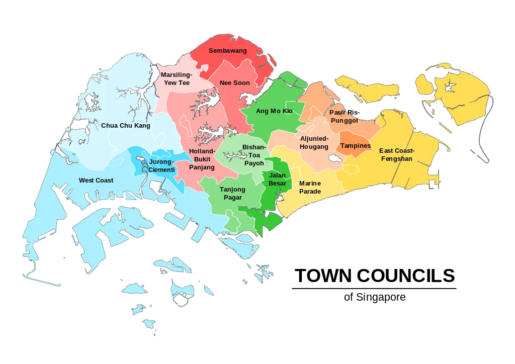 Town Councils of Singapore Map