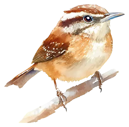 Brown and White Bird on Branch