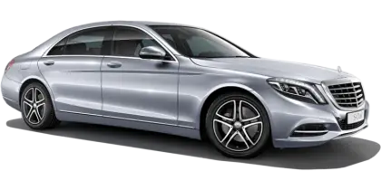 Silver Luxury Sedan Side View