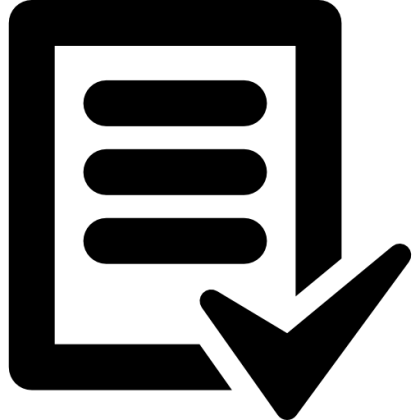 Checklist Icon with Approval Mark
