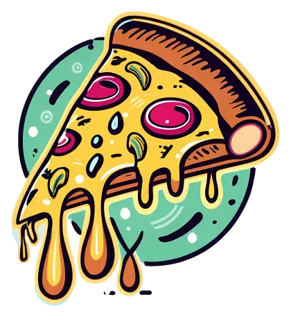 Delicious Melting Pizza Slice