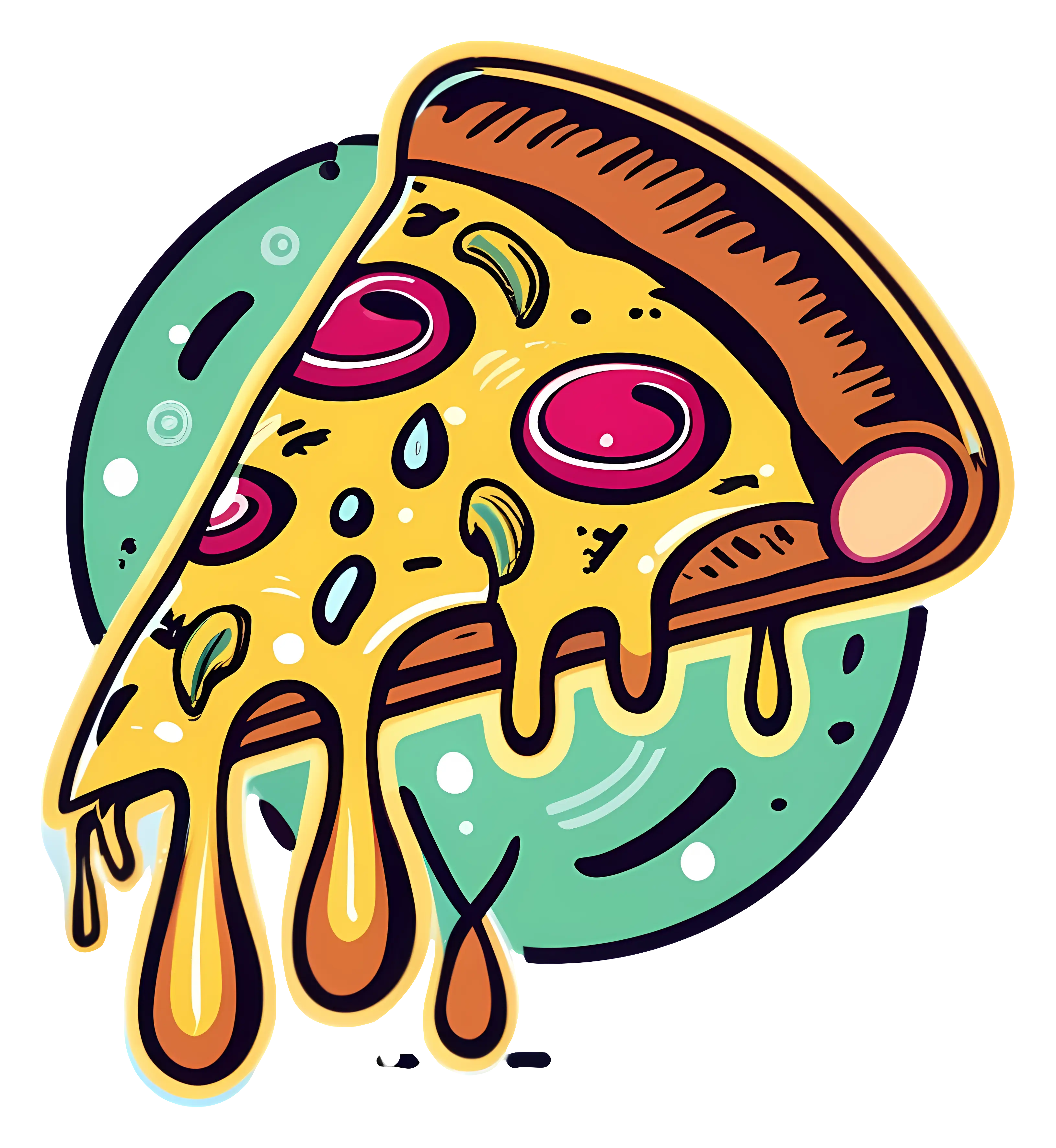 Delicious Melting Pizza Slice