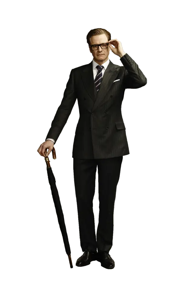 Man in Suit with Umbrella