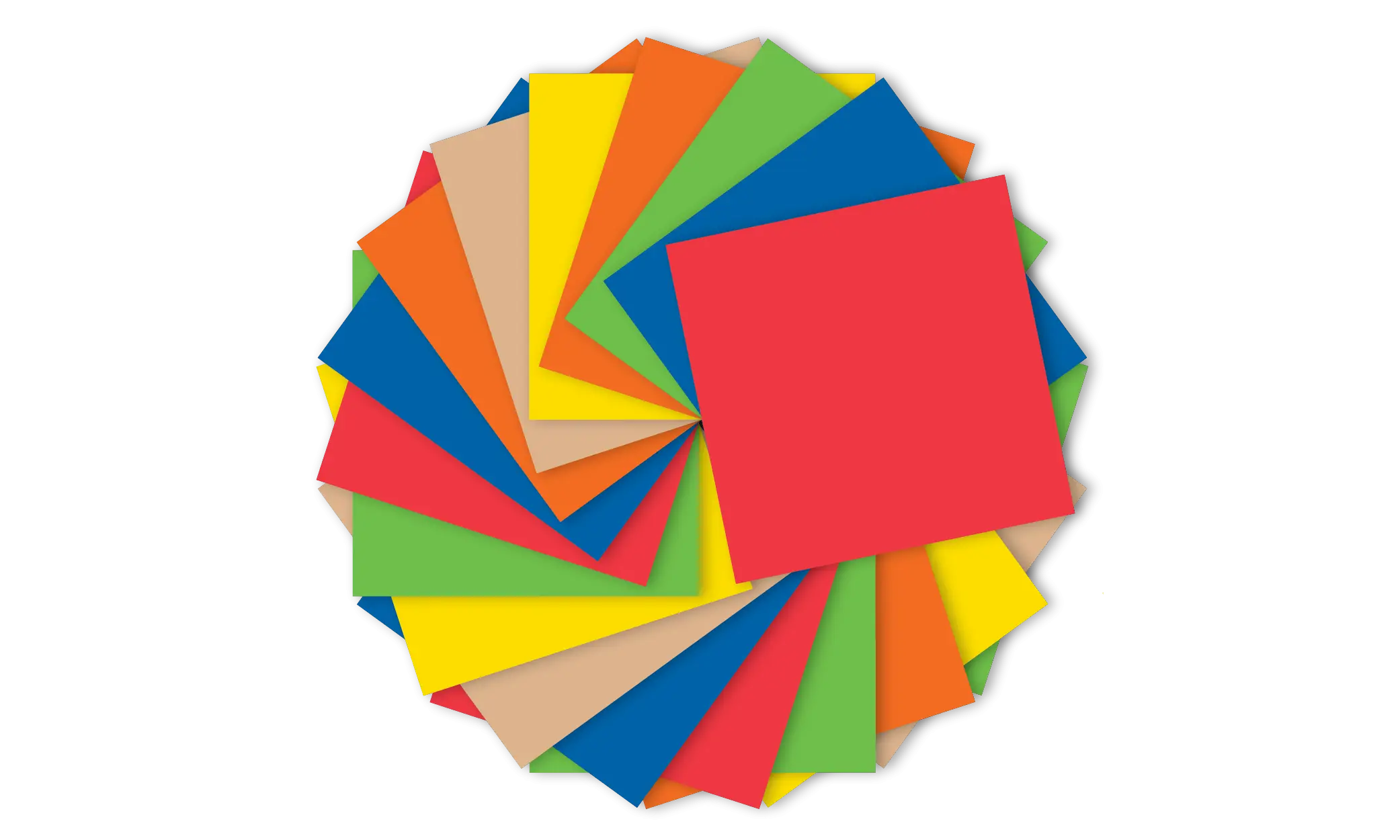 Fan of Colorful Overlapping Squares