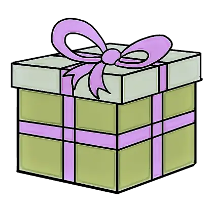 Gift Box Wrapped with Ribbon Bow