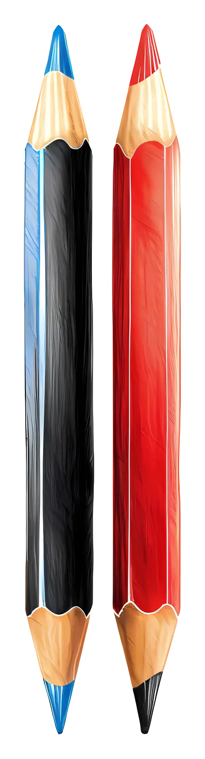 Red and Black Pencils