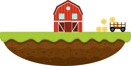 Barn with Hay Bales