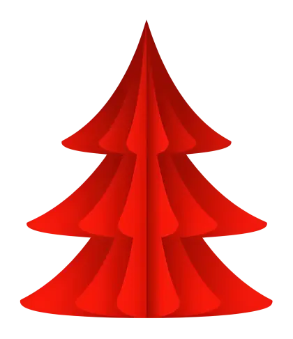 Abstract Red Christmas Tree Design