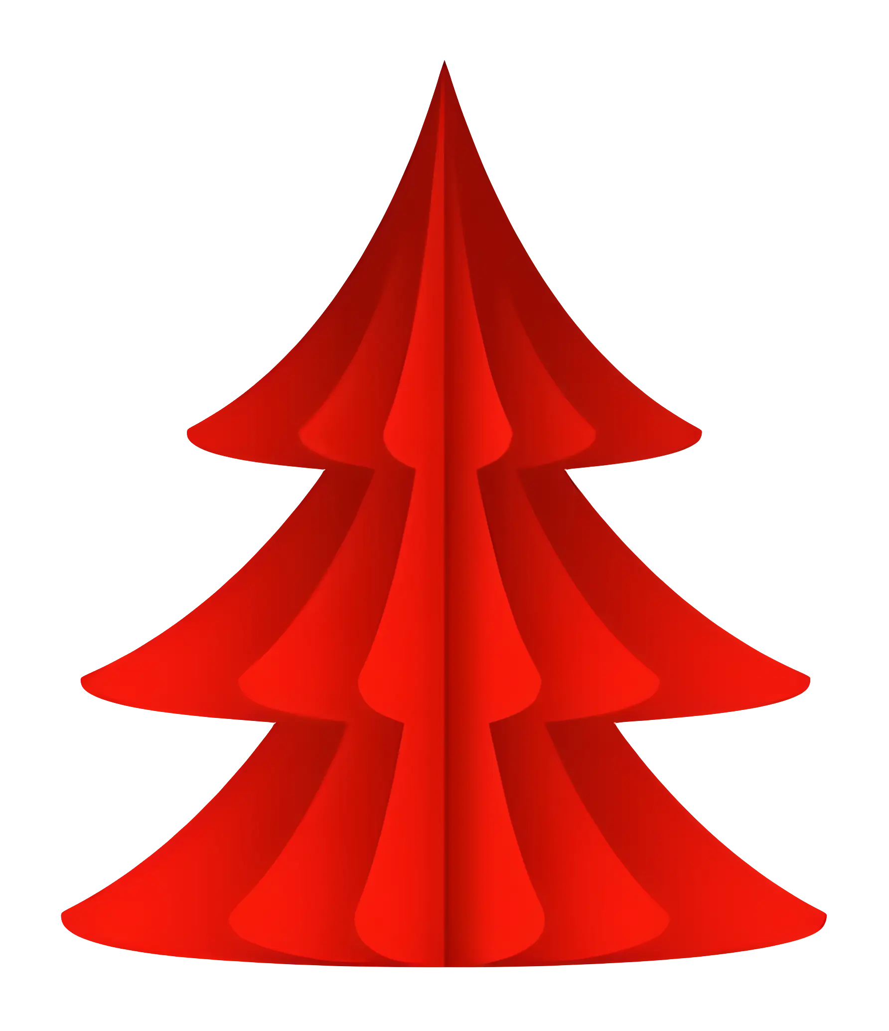 Abstract Red Christmas Tree Design