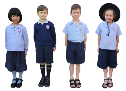Group of Children in School Uniforms