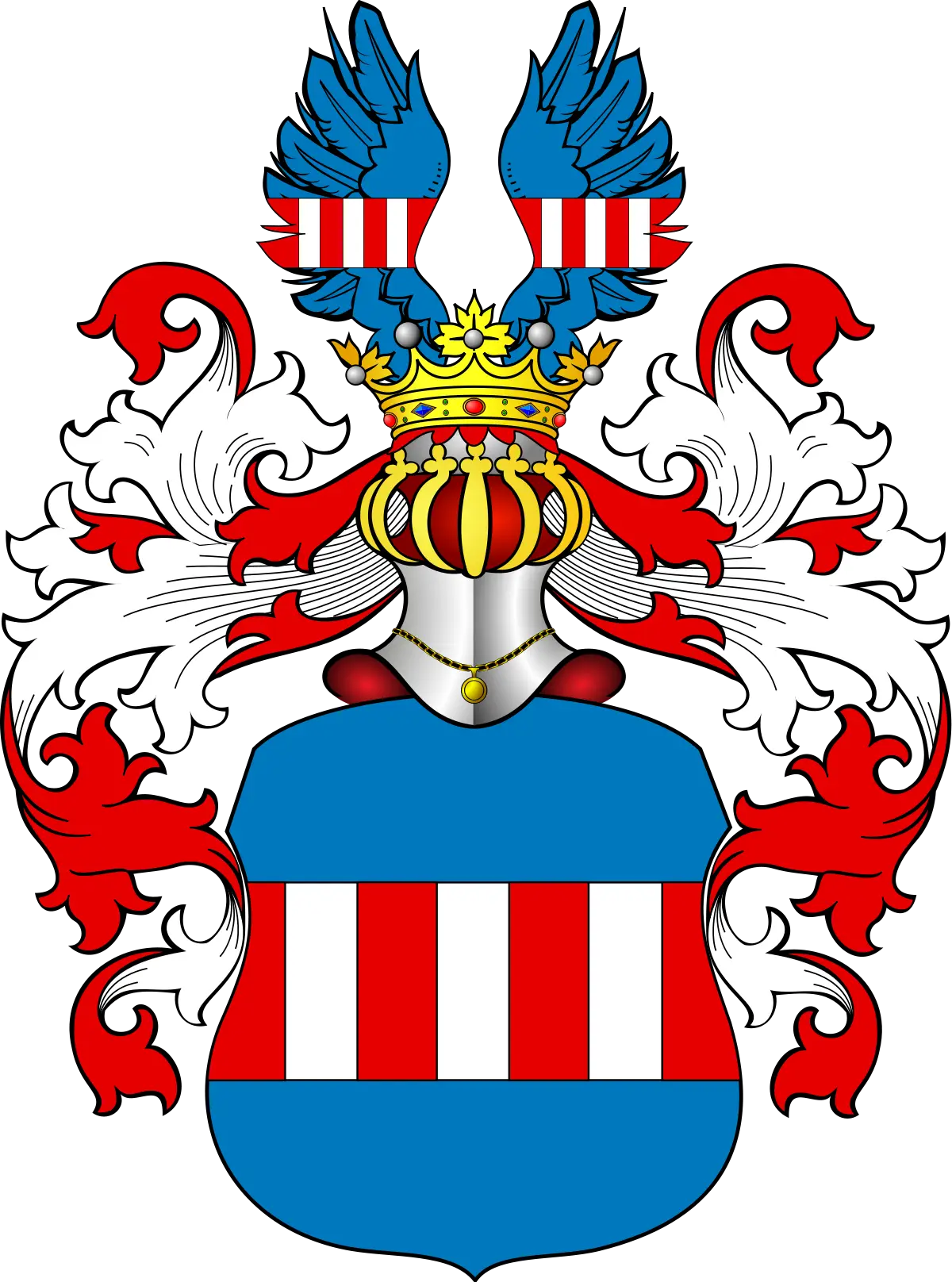 Royal Coat of Arms with Crown and Wings