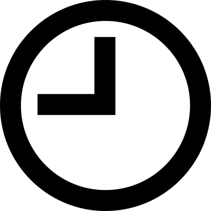 Simple Black Clock Icon