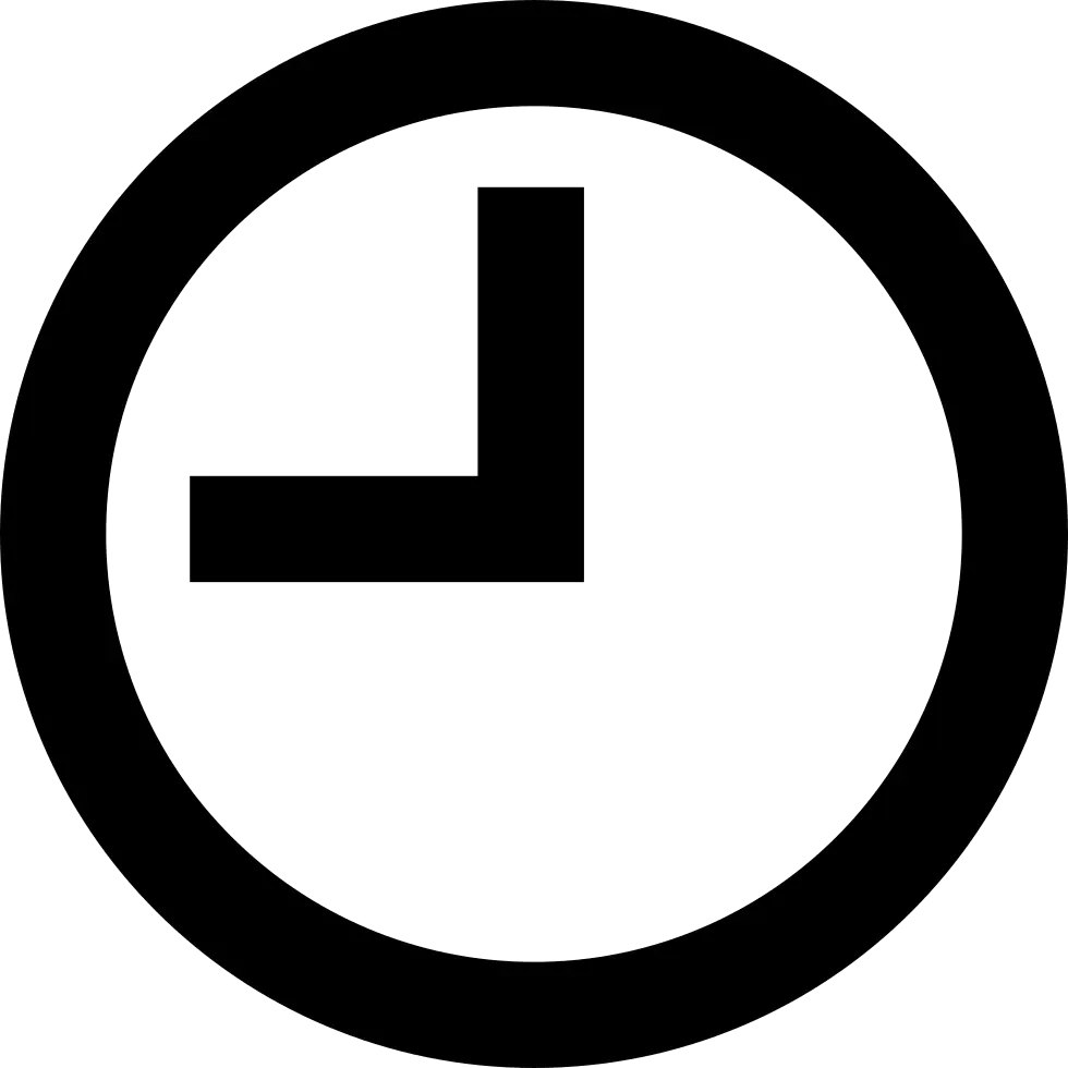 Simple Black Clock Icon